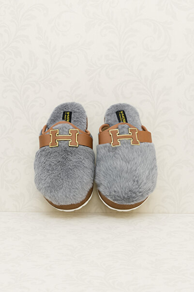 Behtah Kundura H Model Warm Furry House Slippers with Non-Slip Soles