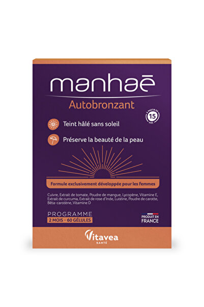 Manhaé Self-tanning food supplement, Manhaé, 60 capsules
