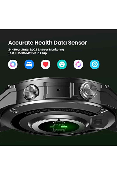 Zeblaze Stratos 2 Plus Smartwatch 1.43" AMOLED, GPS+BDS, Altimeter, Compass, 530mAh, 3ATM, BLE 5.3