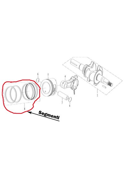 RURIS , Dac, Gigant, segmente piston tiller Zimbru, 68mm