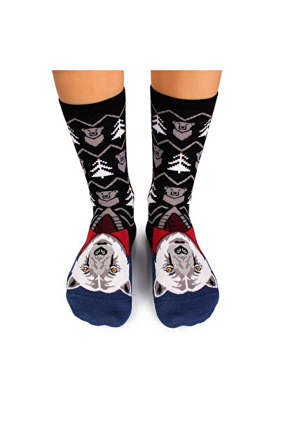 Pirin Hill Bamboo Christmas Socks Polar Christmas Black Polar Bear