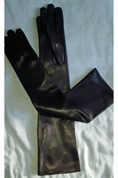 NO BRAND Manusi lungi piele 49 cm, marimea 6.5, piele nappa
