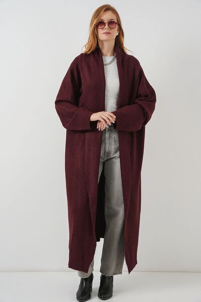 Hiccup Bdart Open Front Long Knit Cardigan
