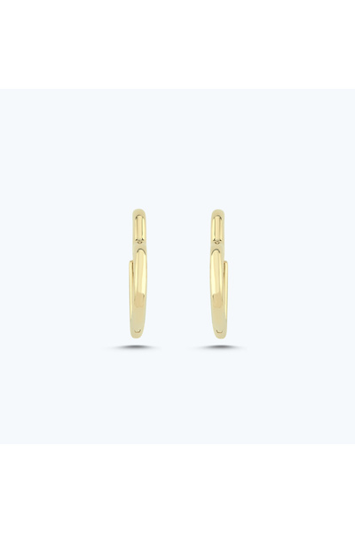 Altınbaş Altın Kalp Halka Küpe