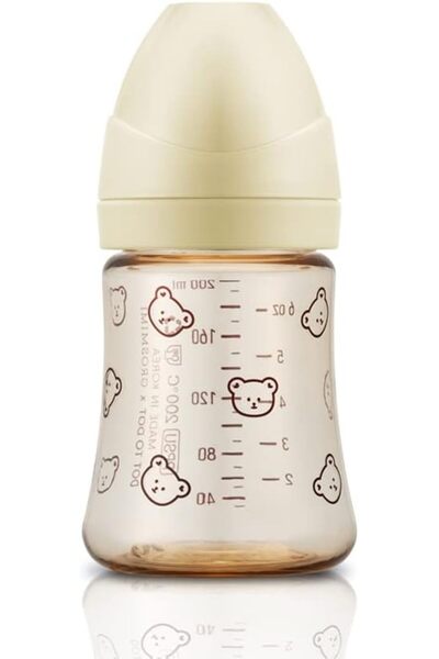 GROSMIMI PPSU Baby Bottle, BPA Free (6oz Bear_Pure Gold)