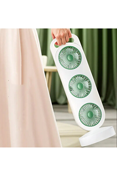China Powerful rechargeable desk fan with triple rechargeable battery design