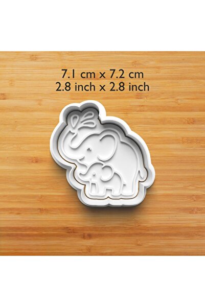 Hobist Cute Sweet Elephant Family Set of 4 Cookie and Candy Dough Molds