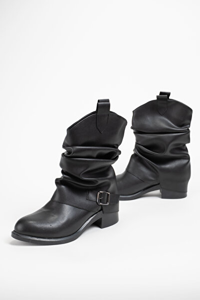 Munshoes Dusty Women's Bellows Heeled Boots