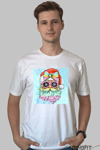 GILDAN Tricou De Craciun Mos Craciun Cool Cu Ochelari Barbat