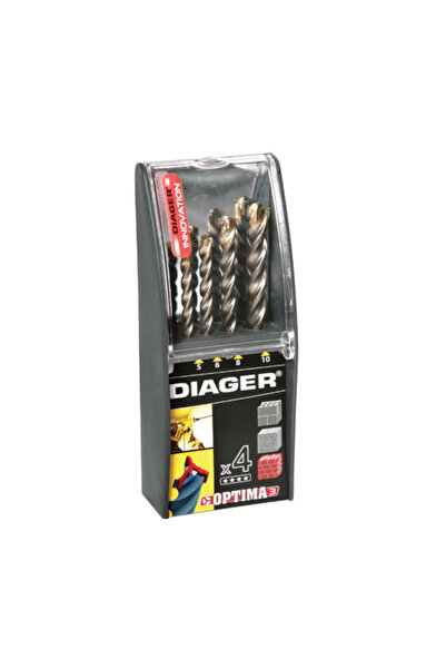 DIAGER Trusa burghie cu coada cilindrica cu trei muchii de taiere pentru beto...