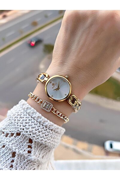 Bigotti Mini Vintage Case Steel Band 2 Years Warranty 3 Atm Women Wristwatch+Bracelet Ybg.10654.4