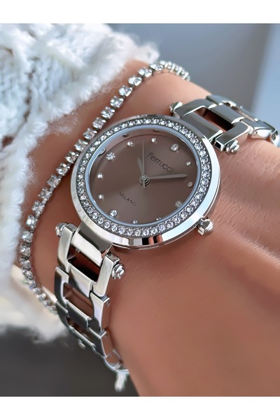 Ferrucci Çelik Kordon Kadın Kol Saati 3 Atm Su Geçirmez 2 Yıl Garantili