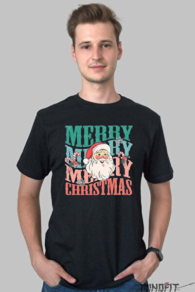 GILDAN Tricou De Craciun Merry Merry Merry Christmas Barbat