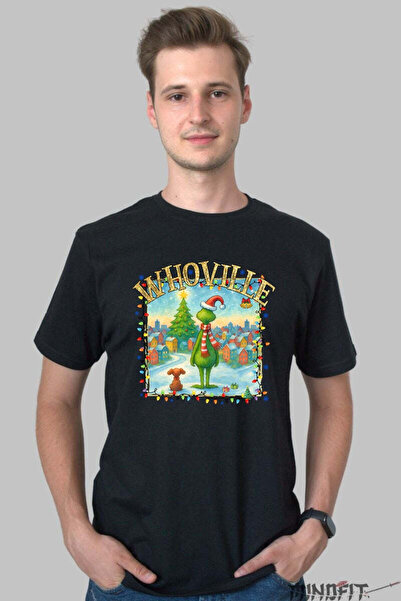 GILDAN Tricou De Craciun Whoville In Sarbatoare Barbat