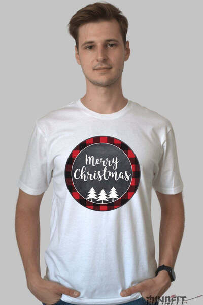 GILDAN Tricou De Craciun Merry Christmas Cu Brazi Barbat