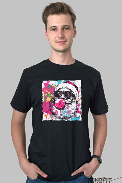 GILDAN Tricou De Craciun Mos Craciun Street Art Barbat