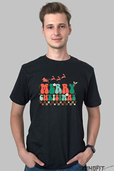 GILDAN Tricou De Craciun Merry Christmas Retro Barbat