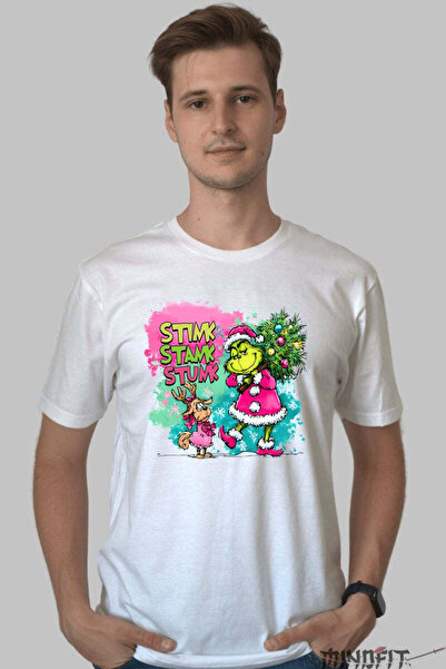 GILDAN Tricou De Craciun Grinch Si Max Cu Bradul Furatat Barbat