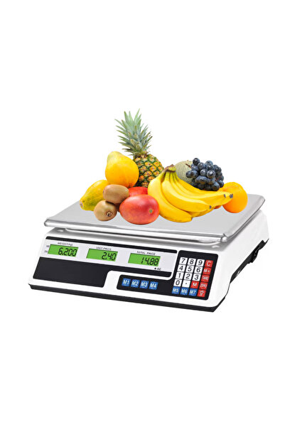 SDEPOT Cântar electronic comercial ®, special pentru magazine, cu afișaj dublu iluminat