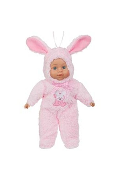 Silver Star Baby Doll Dressed in Pink Bunny 34cm