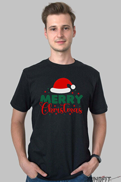 GILDAN Tricou De Craciun Merry Christmas Cu Caciula Mosului 2 Barbat