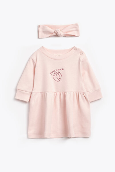 Vauva Embroidered Dress Baby Girl Children's Long Sleeve Transitional Bandage Dress