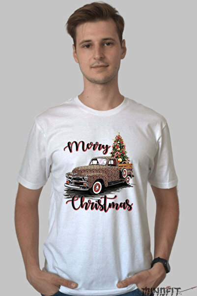 GILDAN Tricou De Craciun Camioneta Cu Brad Impodobit Barbat