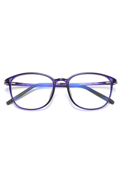 dalip Women's round blue light protection computer glasses, purple, F2822