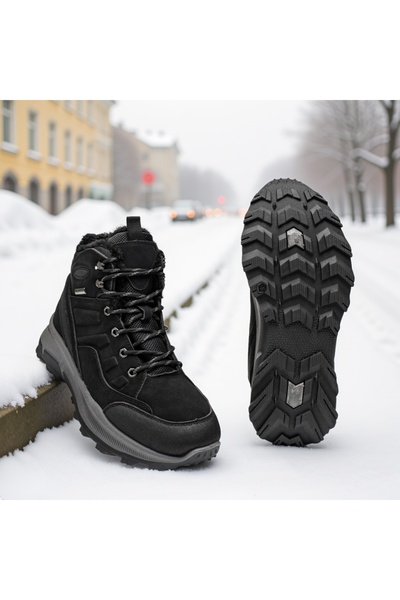 Modlet.ro Men's black lace-up boots MOD14110