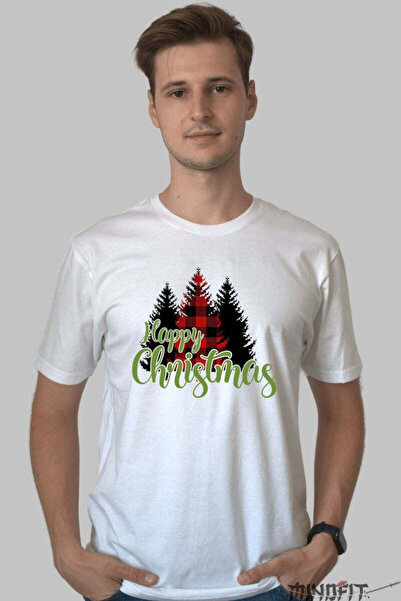 GILDAN Tricou De Craciun Brad Rosu Carouri Barbat