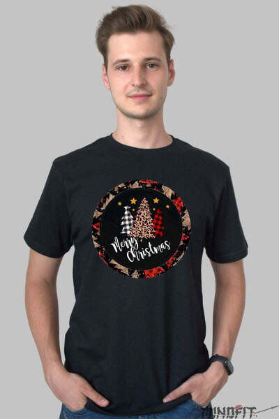 GILDAN Tricou De Craciun Brazi Festivi Merry Christmas Barbat