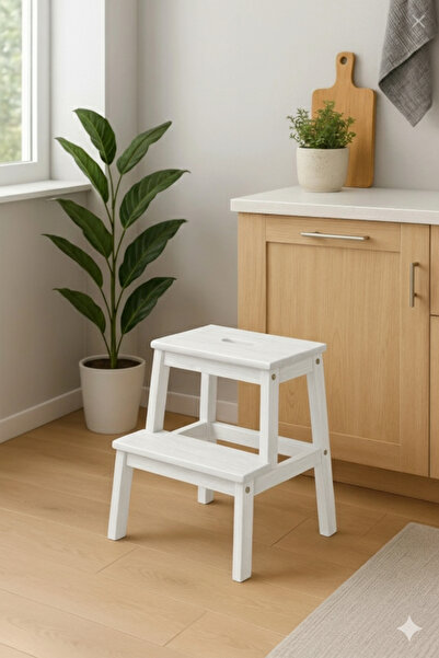 CNRWOOD Zelen Basamaklı Tabure