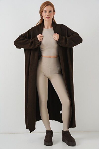 Hiccup Bdart Open Front Long Knit Cardigan