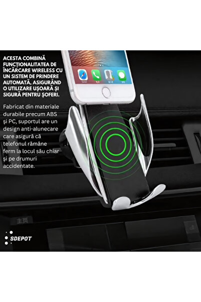 SDEPOT Phone holder for charging, SDEPOT, wireless, car air vent mounting bracket