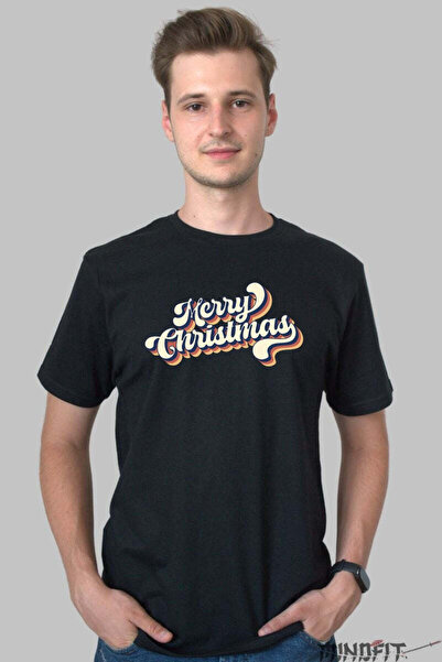 GILDAN Tricou De Craciun Merry Christmas Retro Wave Barbat