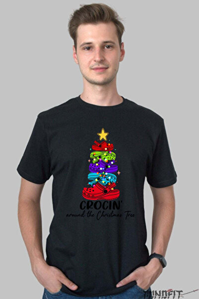 GILDAN Tricou De Craciun Brad Din Crocsi Colorati Barbat