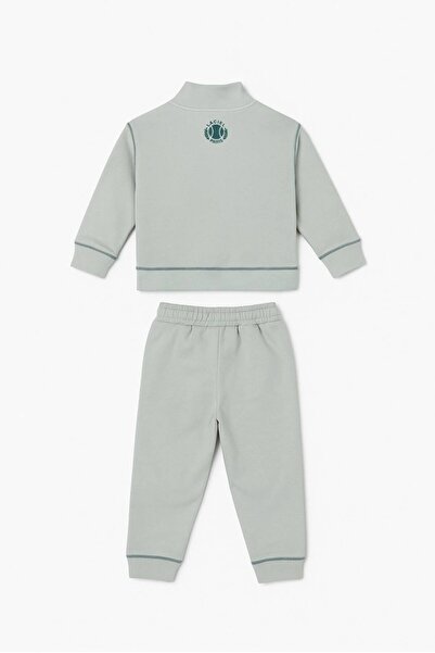 La ciel Paris Hei Green Tennis Society Unisex Children's Bottom-Top Set with Zippered Pockets