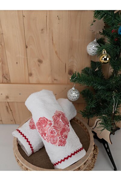 Baveno Бавовняний 2-комплект 45x70 см Преміум вишитий дизайн рушник і рушник набір