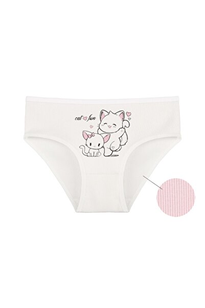 Donella Pachet de 5 chiloți din bumbac material elastic tricotaj cu striații pentru fete 4132PB1