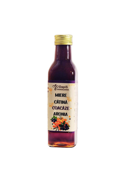 Dapis Transilvania Miere cu cătină, coacăze și aronia 250 ml - Sirop