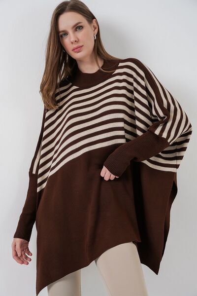 Hiccup Bdart Slit Detailed Mock Neck Knitwear Sweater