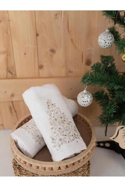 Baveno Бавовняний 2-комплект 45x70 см Преміум вишитий дизайн рушник і рушник набір