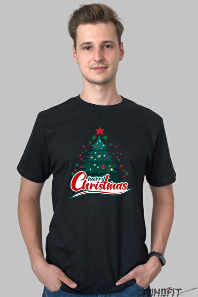 GILDAN Tricou De Craciun Brad Decorat Cu Stele Barbat