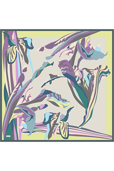 Belli Eșarfă de mătase Tivil IST 4017 - 85 Model mixt albastru