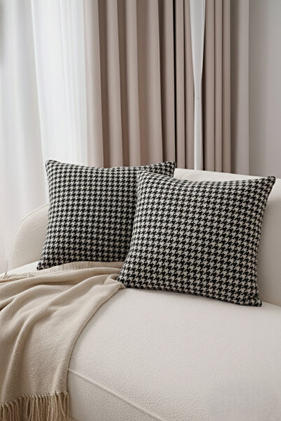 shopshop Double-Sided Decorative 2-Piece Pillow Cushion Cover Set with Goose Feet Pattern