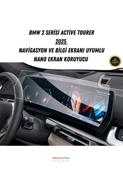 UniqAnatolia Bmw 2 Series Active Tourer 2025 Navigation and Information Display Compatible Nano Screen Protector