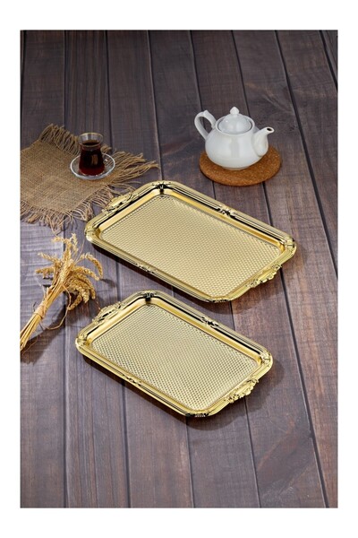 akdeniz home ✨ KOOKER 2'li Dikdörtgen Servis Tepsisi – Şık ve Dayanıklı Sunum...