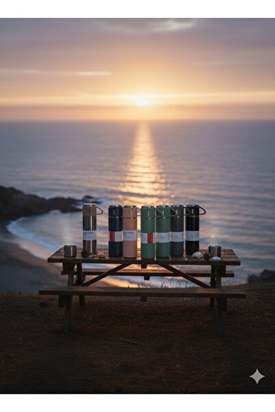 OMZ 500ml 3 Cup Thermos Set Premium Quality Stainless Steel Coffee Thermos with Gift Bag