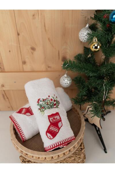 Baveno Бавовняний 2-комплект 45x70 см Преміум вишитий дизайн рушник і рушник набір