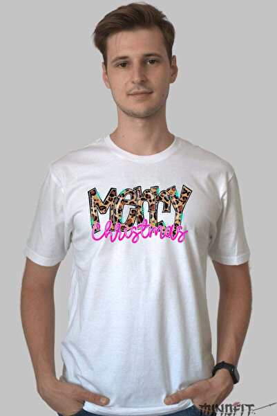 GILDAN Tricou De Craciun Merry Christmas Animal Print Barbat